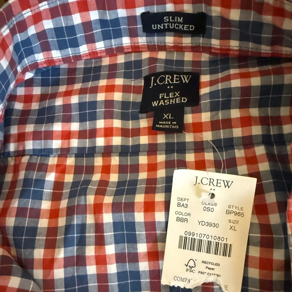 J. Crew‎ Multicolor Plaid Button Down Shirt
